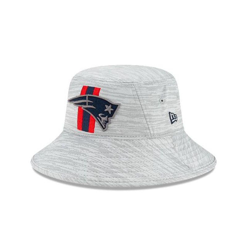 NFL New England Patriots Official Training Stretch (TBQ2518) - Blue New Era Bucket Hats